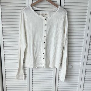 We The Free Ivory Button-Down Shirt SZ XL